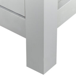 Beliani 130Cm Tv Stand Grey Body With Light Wood Top, Cable Management, Doors And Open Shelves - thumbnail 8