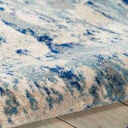 Ivory Blue Abstract Luxurious Modern Easy To Clean Rug For Dining Room Bed Room And Living Room-282Cm X 389Cm - thumbnail 5