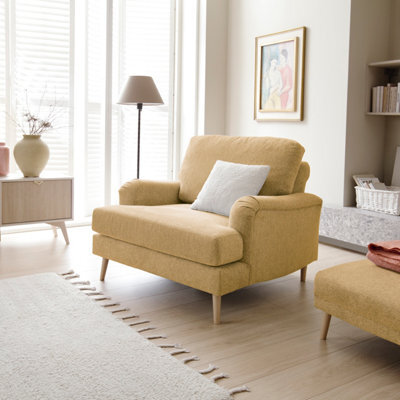 Abakus Direct Harper Chenille Armchair Peanut Brown - image 1