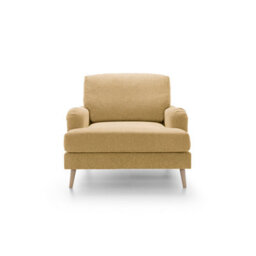 Abakus Direct Harper Chenille Armchair Peanut Brown - thumbnail 2