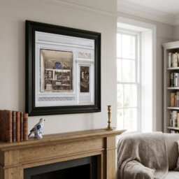 Home Luxe Interiors Dior Fashion Black Step Frame 40X40Cm Luxury Wall Art Home Decor Style - thumbnail 1