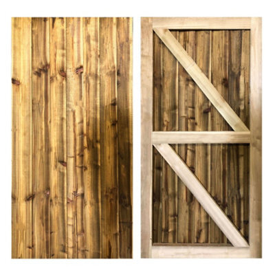 Ruby UK Ruby Featheredge Garden Gate Ruby Padstow Treated Wooden Side Gate 1575mm Wide Left Hand Hinge - image 1