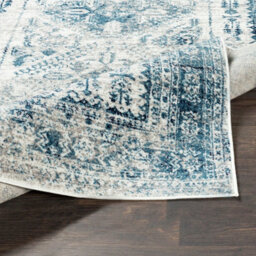 Livabliss Monte Carlo-Vintage Blue Grey White Traditional Boho Living Dining Bedroom Rug 200 X 275 Cm Easy Care, Non Shedding - thumbnail 4