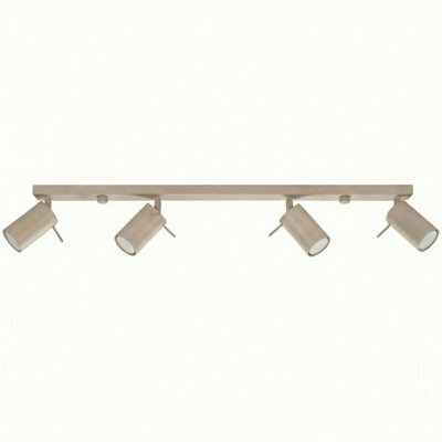 Luminosa Ring Ceiling Spotlight Bar Taupe 4x GU10 - image 1