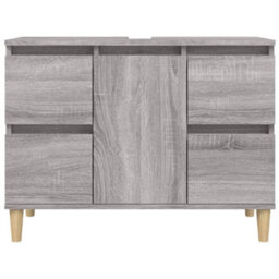 Vidaxl Sink Cabinet Grey Sonoma 80X33X60 Cm Engineered Wood - thumbnail 5