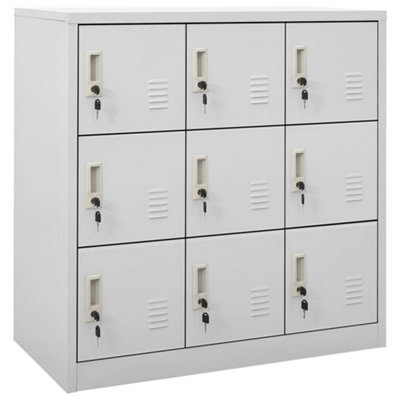 Vidaxl Locker Cabinet Light Grey 90X45X92.5 Cm Steel - image 1