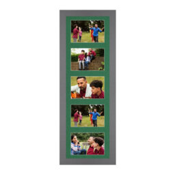 AK Frames 26X8 Dark Grey Sleek Multi Photo Frame With Emerald Mount - Holds 5 Apertures (5X) 6X4 Photos - thumbnail 1