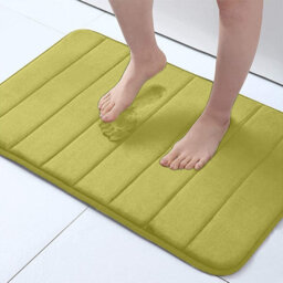 Bathroom Mat Shower Bath Non Slip Memory Foam Rug Soft Absorbent Water Door Mat Green 50 X 80 Cm - thumbnail 1