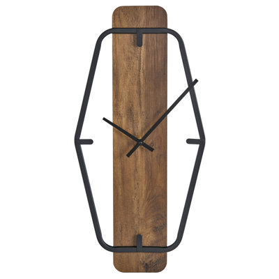 Beliani Wall Clock Clisson 25 Cm Brown - image 1