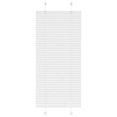 Berkfield Pleated Blind White 60X100 Cm Fabric Width 59.4 Cm Polyester - image 1