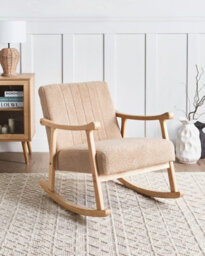 Beliani Rocking Chair Leknes Boucle Beige - thumbnail 2