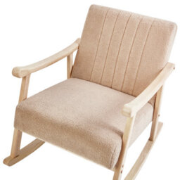 Beliani Rocking Chair Leknes Boucle Beige - thumbnail 7