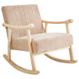 Beliani Rocking Chair Leknes Boucle Beige - thumbnail 4