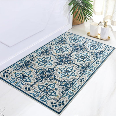 Oxford Homeware Printed Rug, Non-Slip Pet Friendly, Area Rugs And Floor Rug, (Luna, 60X110Cm)