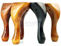 L&F Queen Anne Wooden Legs Dark Oak 200mm High Set Of 4 Furniture Feet Settee Chairs  Sofas Footstools (Self Fixed) - thumbnail 9