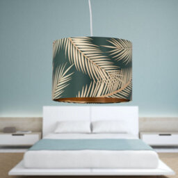 First Choice Lighting Tropica - Dark Green Gold Embossed 25Cm Ceiling Pendant Or Lamp Shade - thumbnail 7