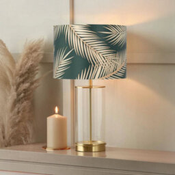 First Choice Lighting Tropica - Dark Green Gold Embossed 25Cm Ceiling Pendant Or Lamp Shade - thumbnail 2