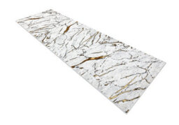 RugsX Carpet, Runner Allure 1963 Marble - Structural, Stylish, Glamour White Gold 60X300 Cm