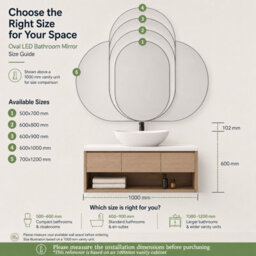 Maerts-E 600X800mm Oval Bluetooth Led Bathroom Mirror With Demister, 3 Colour Dimmable Lighting, Touch Sensor & Ip44 Wall Mounted - thumbnail 4