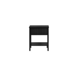 Birlea Axis 1 Drawer Fluted Bedside Cabinet Chest Table Black - thumbnail 3