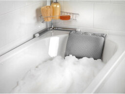 Luxury Bath Pillow Soft Cushioned Spa Headrest With 8 Suction Cups Waterproof Neck And Shoulder Support Pillow Grey - thumbnail 6