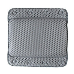 Luxury Bath Pillow Soft Cushioned Spa Headrest With 8 Suction Cups Waterproof Neck And Shoulder Support Pillow Grey - thumbnail 3