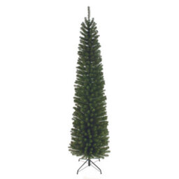 QGS 168 Cm 5Ft 6 Glenmore Slim Artificial Pine Christmas Tree Perfect For Smaller Rooms & Limited Spaces - thumbnail 2