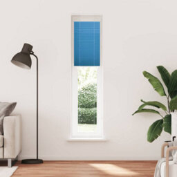 Berkfield Pleated Blind Blue 45X200 Cm Fabric Width 44.4 Cm Polyester - thumbnail 2