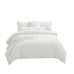 Ultra Soft Teddy Duvet Cover Set Christmas Tree Cozy Fleece Bedding White - thumbnail 2