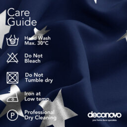 Deconovo Blackout Curtains, Eyelet Silver Star Foil Printed Room Darkening Curtains For Nursery, W46 X L84 Inch, Navy Blue, 1 Pair - thumbnail 9