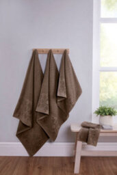 Rapport Home Versailles Jacquard Bath Sheet Pure Cotton Mushroom Latte - thumbnail 2