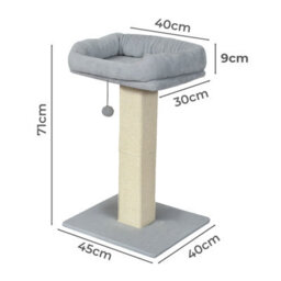 Skylos 71Cm Cat Tree Cat Scratching Post Climbing Tower With Kitten Bed Toy - thumbnail 9