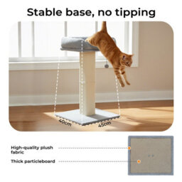 Skylos 71Cm Cat Tree Cat Scratching Post Climbing Tower With Kitten Bed Toy - thumbnail 6