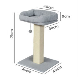 Skylos 71Cm Cat Tree Cat Scratching Post Climbing Tower With Kitten Bed Toy - thumbnail 4