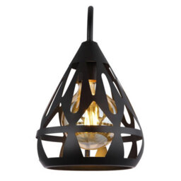 Luminosa Lighting Luminosa Hassan Dome Wall Lamp Matt Black 1X E27 - thumbnail 3