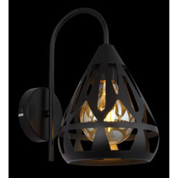 Luminosa Lighting Luminosa Hassan Dome Wall Lamp Matt Black 1X E27 - thumbnail 4