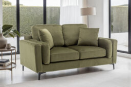 Velvet Sage Green 2 Seater Sofa - thumbnail 2