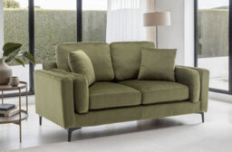 Velvet Sage Green 2 Seater Sofa - thumbnail 1