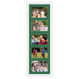 AK Frames 26X8 White Modern Multi Photo Frame With Emerald Mount - Holds 5 Apertures (5X) 6X4 Photos - thumbnail 1