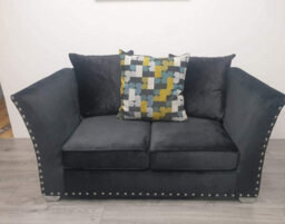 Stratus Interiors Maya Studded Velvet Sofa - 1 Seater - thumbnail 1