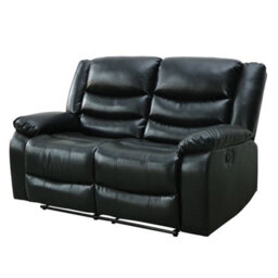 Furniture in Fashion Sorreno Bonded Leather Recliner 2 Seater Sofa In Black - thumbnail 6