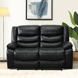 Furniture in Fashion Sorreno Bonded Leather Recliner 2 Seater Sofa In Black - thumbnail 3