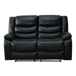 Furniture in Fashion Sorreno Bonded Leather Recliner 2 Seater Sofa In Black - thumbnail 5