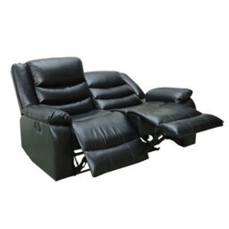 Furniture in Fashion Sorreno Bonded Leather Recliner 2 Seater Sofa In Black - thumbnail 8