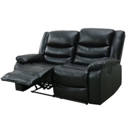 Furniture in Fashion Sorreno Bonded Leather Recliner 2 Seater Sofa In Black - thumbnail 9