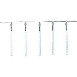 200 Ice White Snowfall Led Icicle Lights With Timer Clear Cable - thumbnail 3