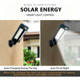 Amorly 1 Pack Solar Lights Outdoor, 54 Led Lights Dusk To Dawn Solar Security Flood Lights Motion Sensor For Yard, Entryway Garage, Porch - thumbnail 3