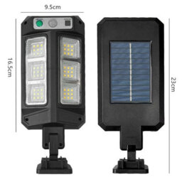 Amorly 1 Pack Solar Lights Outdoor, 54 Led Lights Dusk To Dawn Solar Security Flood Lights Motion Sensor For Yard, Entryway Garage, Porch - thumbnail 2