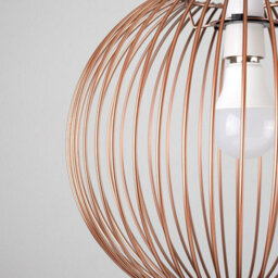 Valuelights Pair Of Metal Basket Style Globe Ceiling Light Shades In Copper Effect Finish (D)30Cm - thumbnail 3