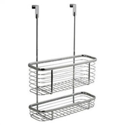 Over Door Hook Hanging Bathroom Shower Caddy Tidy Storage Rack Organizer Holder 2 Tier Wide - thumbnail 1